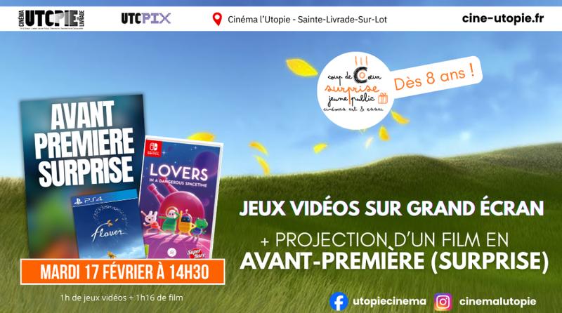 Avant-première surprise : Cinéma et jeux-vidéos