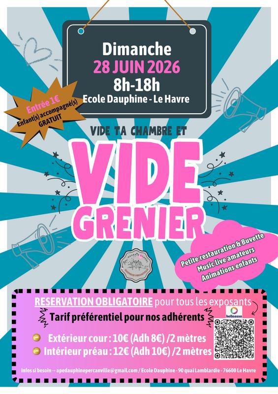 Vide grenier - vide ta chambre de l'ape l'havrais school