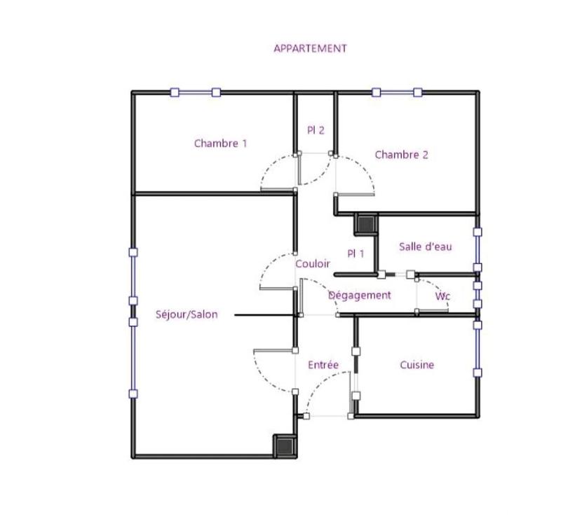 Appartement - 65 m² - 3 pièces