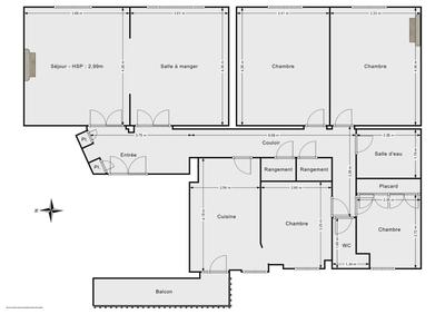 Appartement - 107 m² - 6 pièces