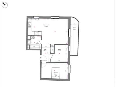 Appartement - 57 m² - 3 pièces