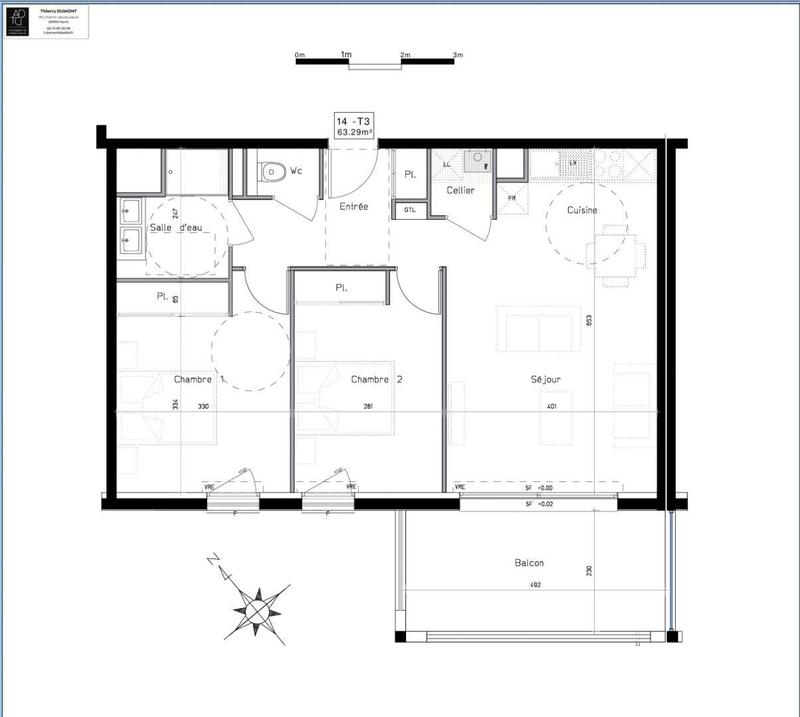 Appartement - 63 m² - 3 pièces