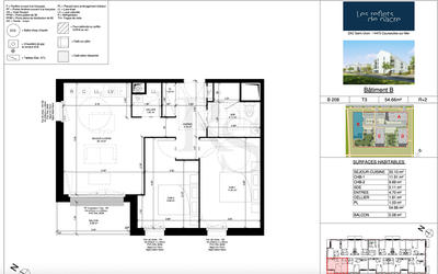 Appartement - 55 m² - 3 pièces