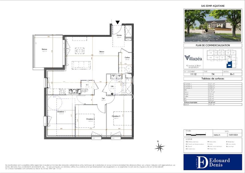 Appartement - 40 m² - 2 pièces