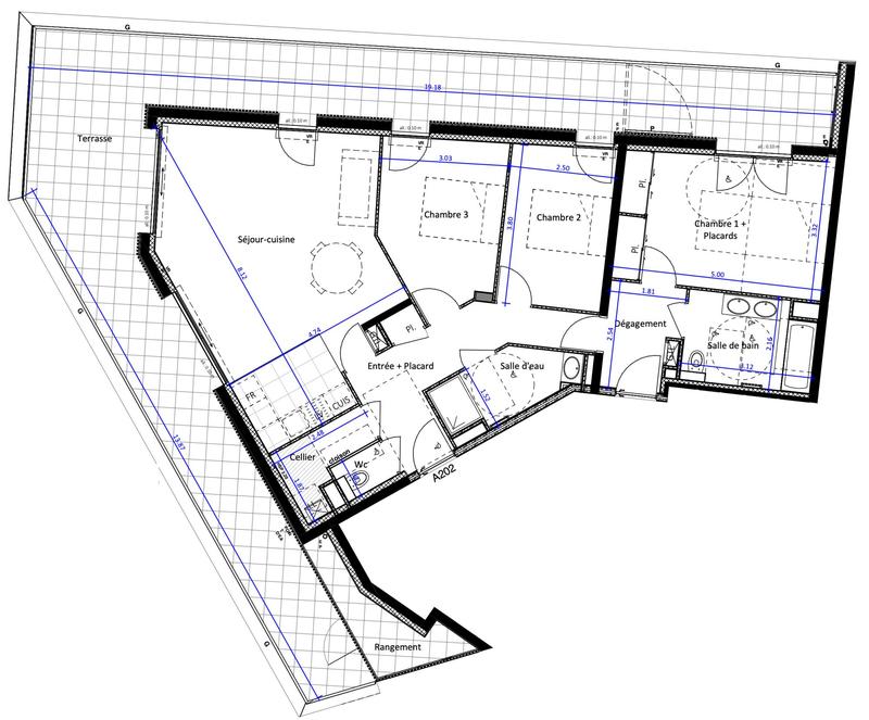 Appartement - 97 m² - 4 pièces