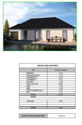 Maison - 134 m² - 6 pièces