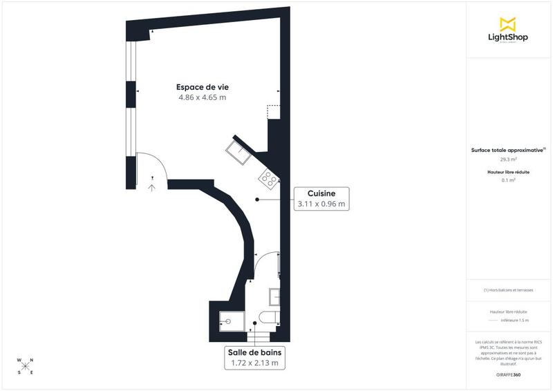 Appartement - 29 m² - 1 pièce