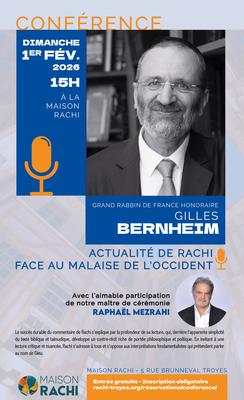Conférence de Gilles Bernheim