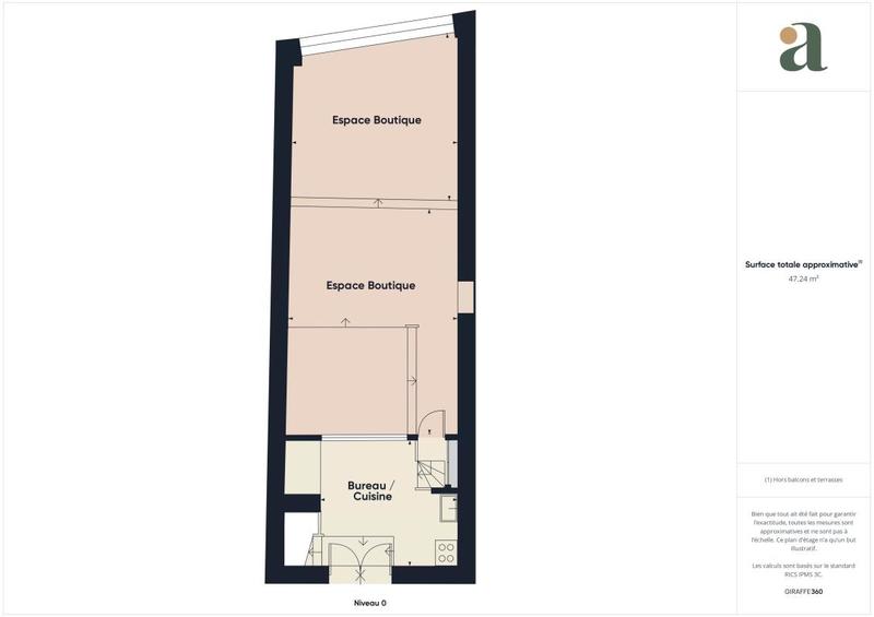 Appartement ancien - 58 m² - 2 pièces