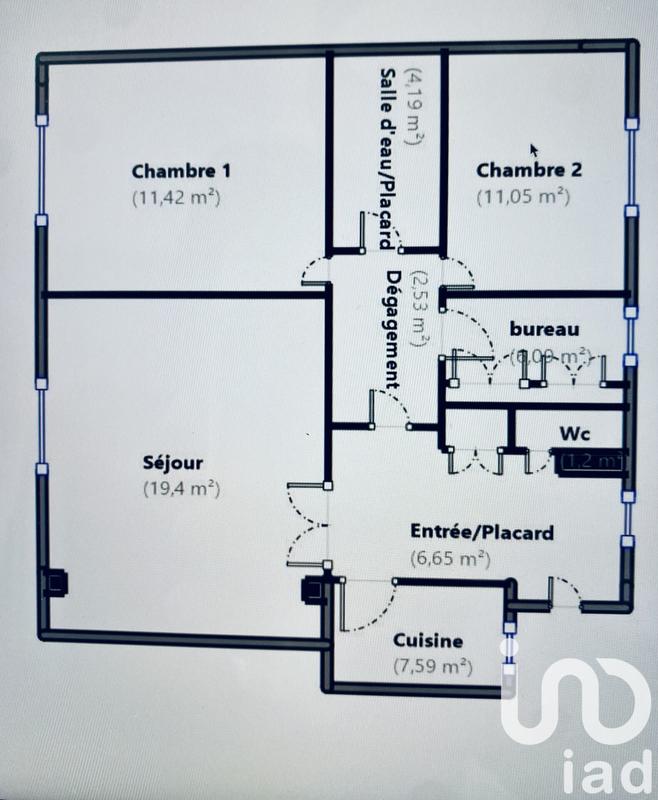 Appartement - 70 m² - 4 pièces