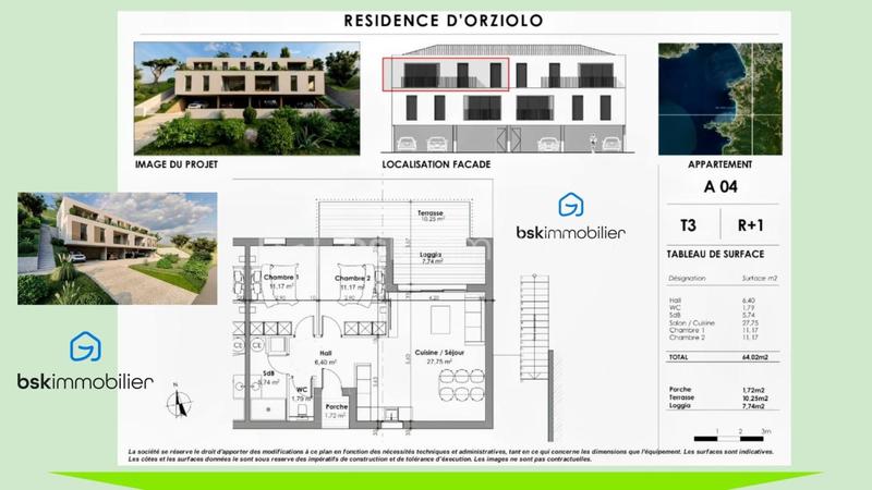 Appartement - 67 m² - 3 pièces