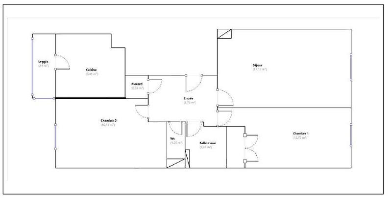 Appartement - 58 m² - 3 pièces
