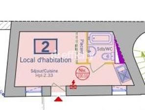 Appartement - 17 m² - 1 pièce