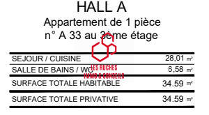 Appartement - 35 m² - 1 pièce
