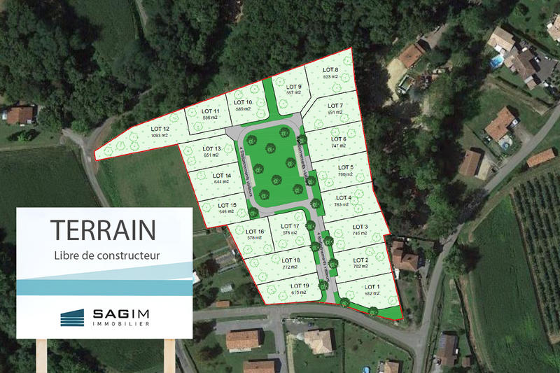 Terrain constructible - 747 m²
