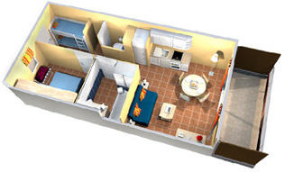 Appartement - 36 m² - 2 pièces