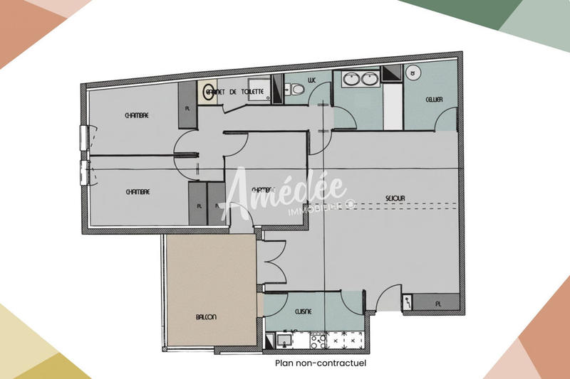 Appartement - 93 m² - 4 pièces