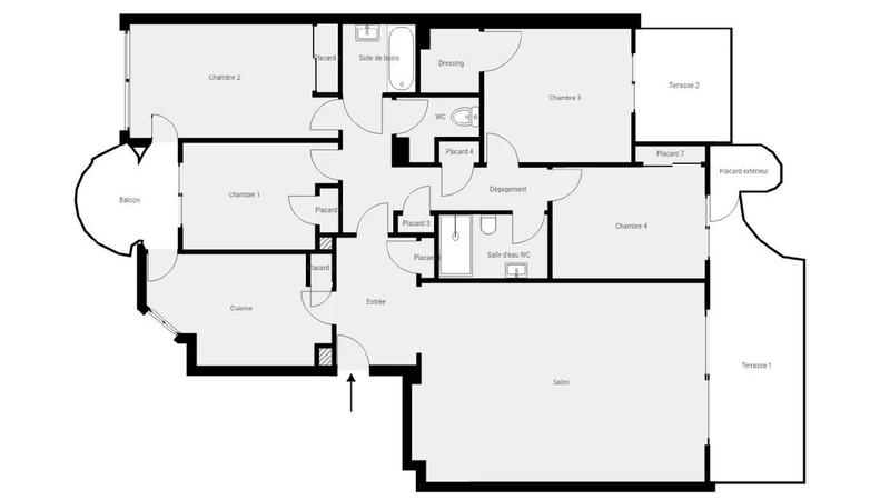 Appartement - 124 m² - 5 pièces