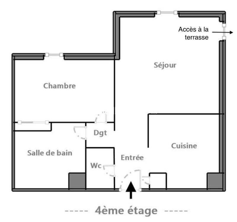 Appartement - 44 m² - 2 pièces