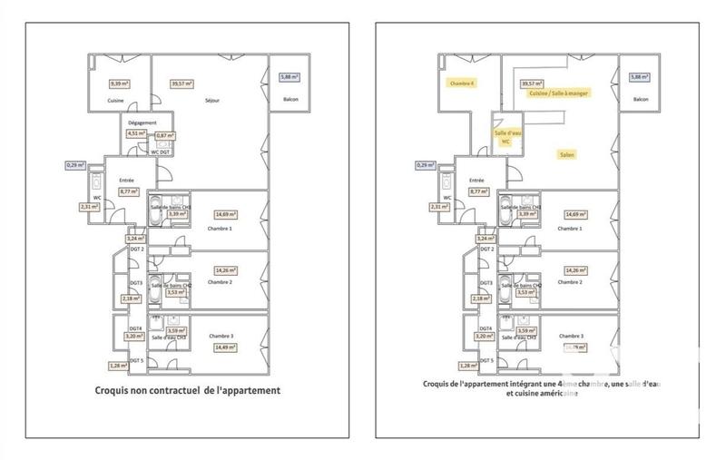 Appartement - 130 m² - 5 pièces