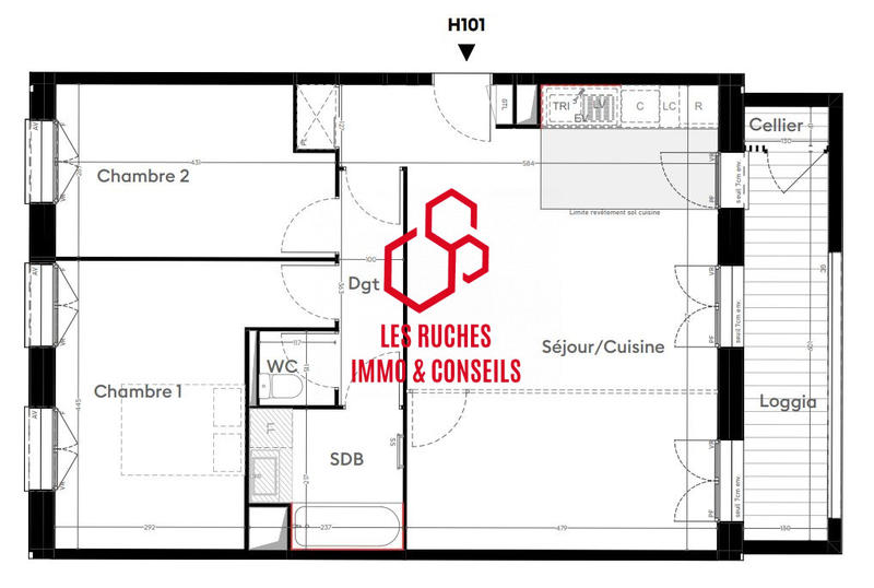 Appartement - 71 m² - 3 pièces