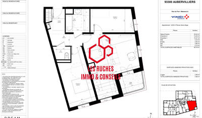 Appartement - 65 m² - 3 pièces