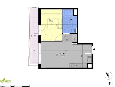 Appartement - 42 m² - 2 pièces