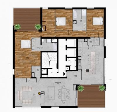Penthouse - 215 m² - 5 pièces
