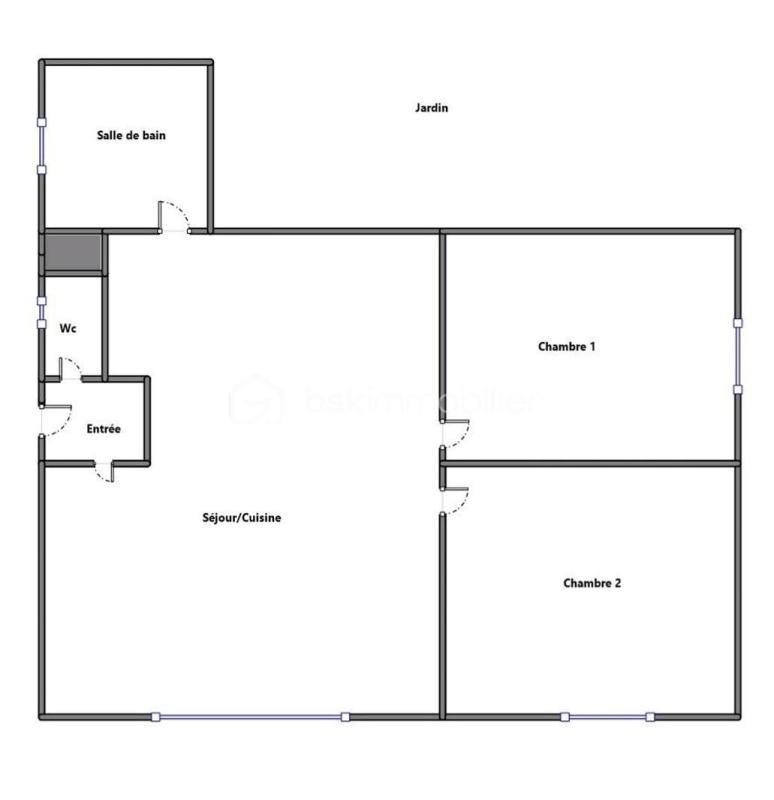 Maison - 60 m² - 3 pièces