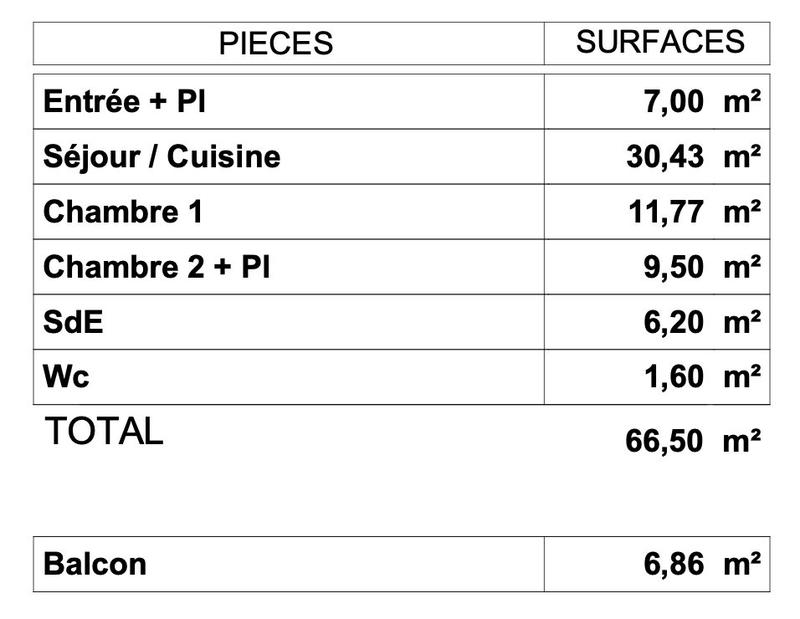 Appartement - 63 m² - 3 pièces