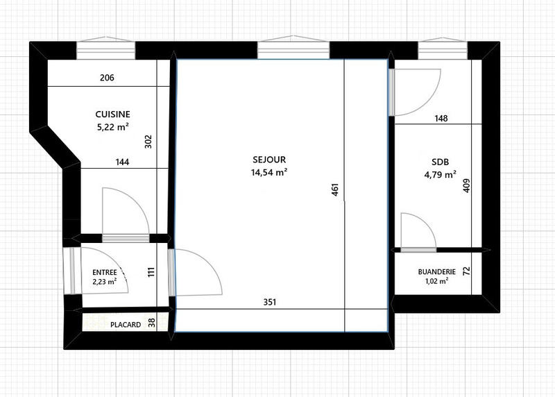 Appartement - 29 m² - 1 pièce
