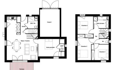 Maison contemporaine - 101 m² - 5 pièces