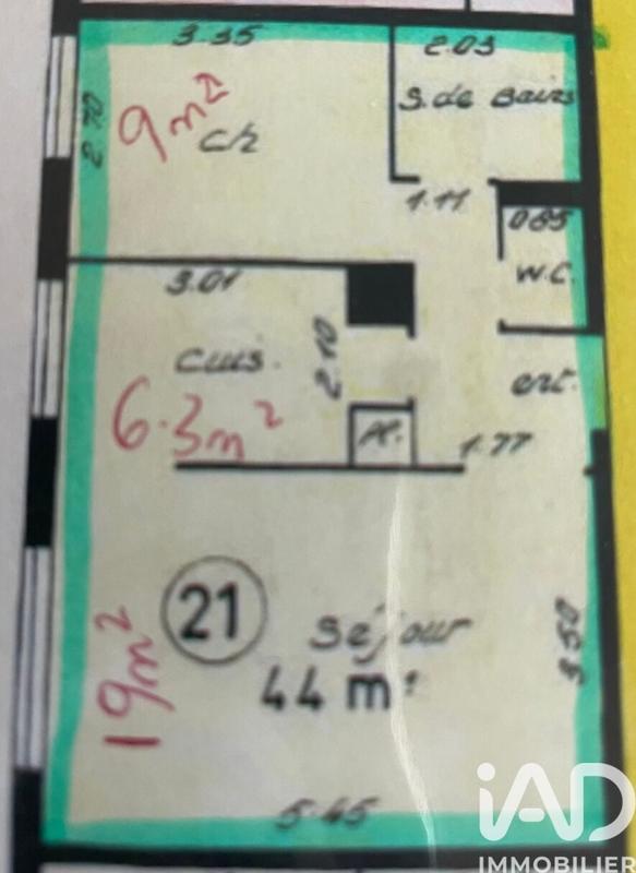 Appartement - 44 m² - 2 pièces