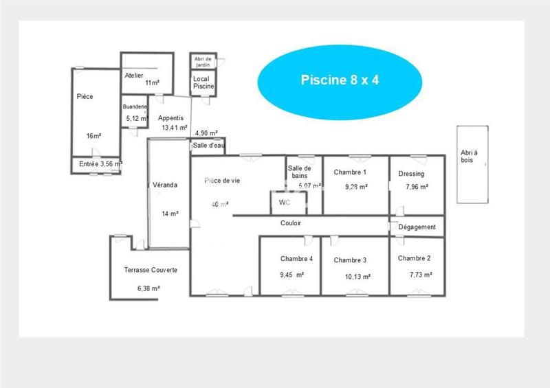 Maison - 123 m² - 6 pièces