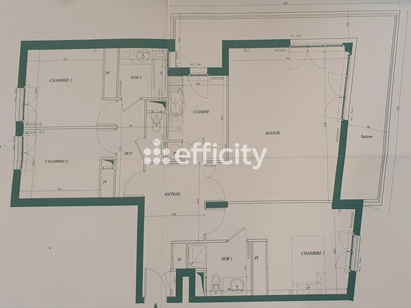 Appartement - 96 m² - 4 pièces