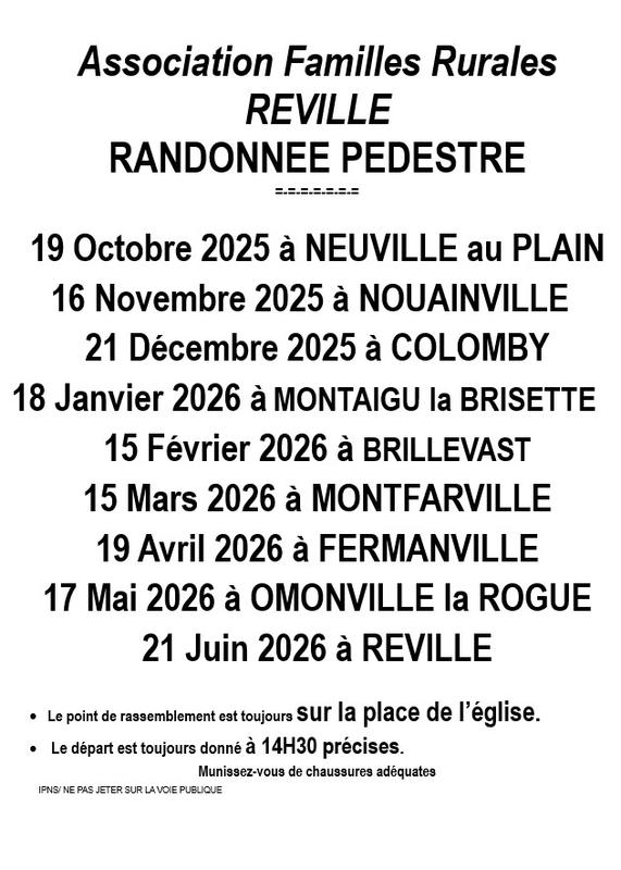 Randonnée pédestre Familles Rurales