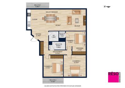 Appartement - 106 m² - 4 pièces