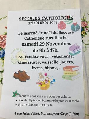 Braderie de noël du secours catholique