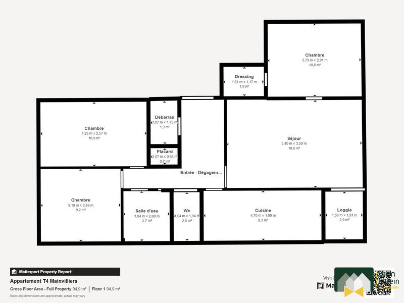 Appartement - 78 m² - 4 pièces