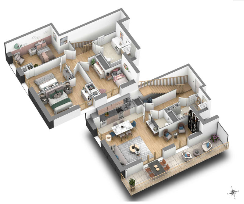 Appartement - 101 m² - 5 pièces