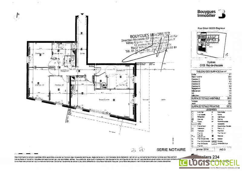 Appartement - 99 m² - 5 pièces