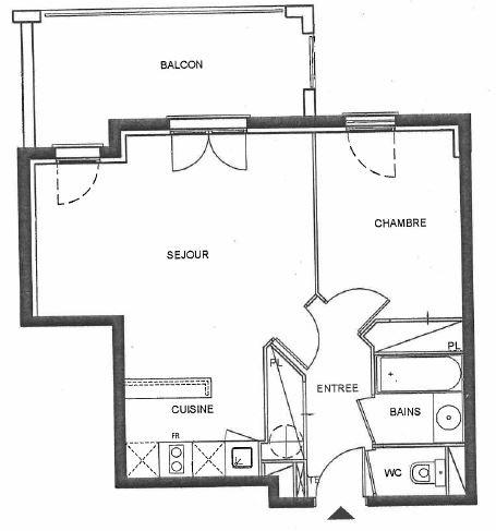 Appartement - 42 m² - 2 pièces