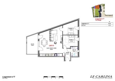 Appartement - 76 m² - 3 pièces