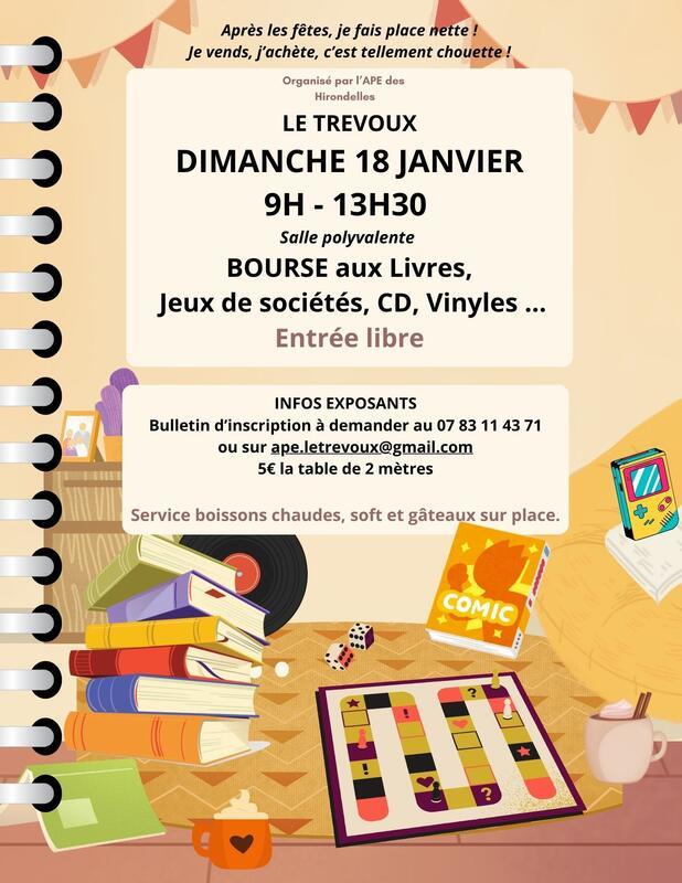 Bourse aux livres - jeux de société - multimédia