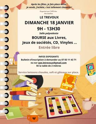 Bourse aux livres - jeux de société - multimédia