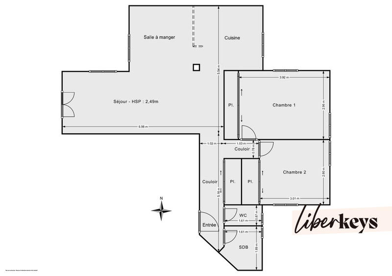 Appartement - 70 m² - 3 pièces