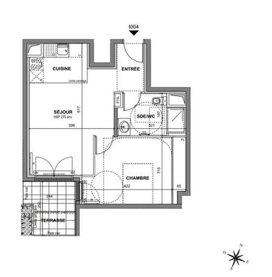 Appartement - 43 m² - 2 pièces