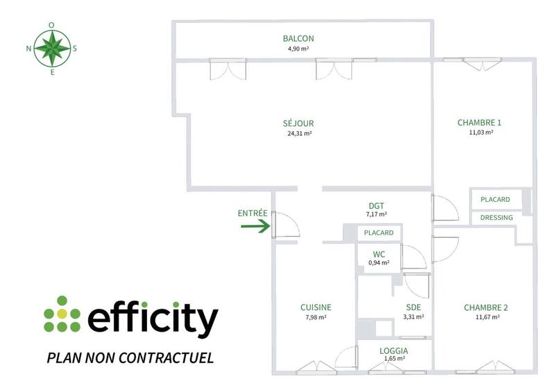 Appartement - 68 m² - 3 pièces