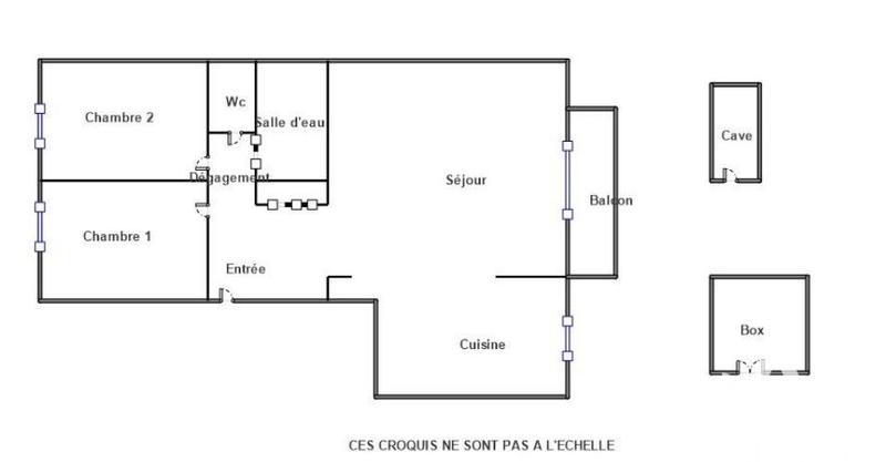 Appartement - 60 m² - 3 pièces