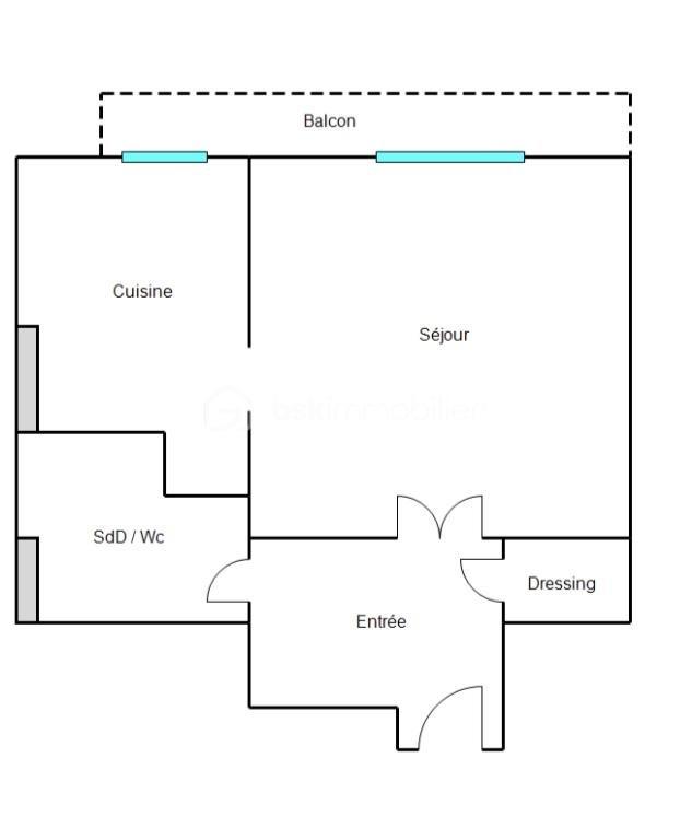 Studio - 34 m² - 1 pièce